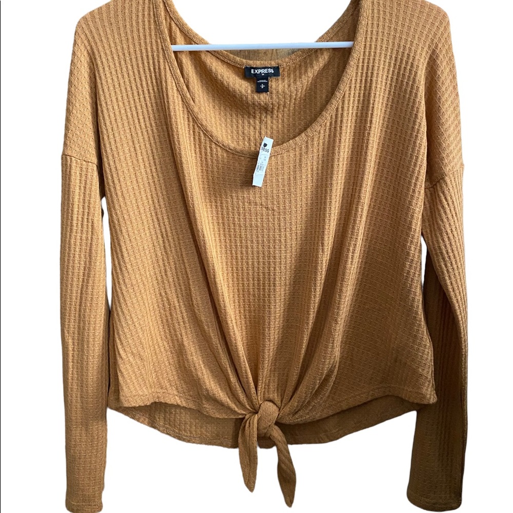 Women’s burnt orange tie Express Top